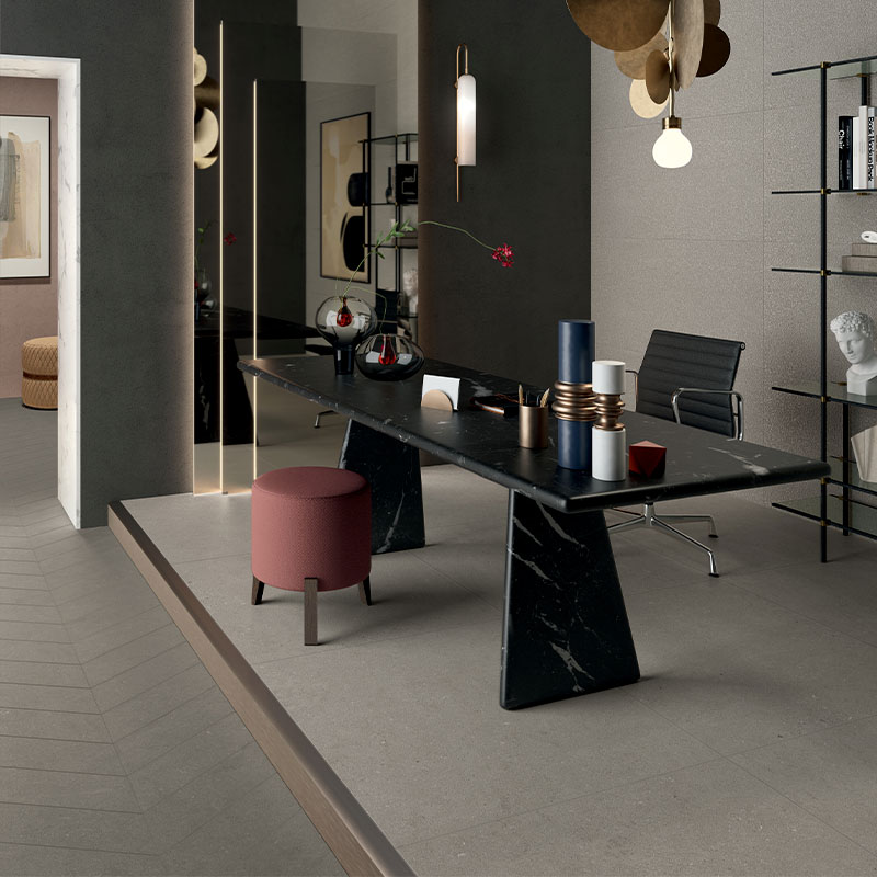 Kalkstein Optik Fliese Lea Intense Perle 120 x 120 cm