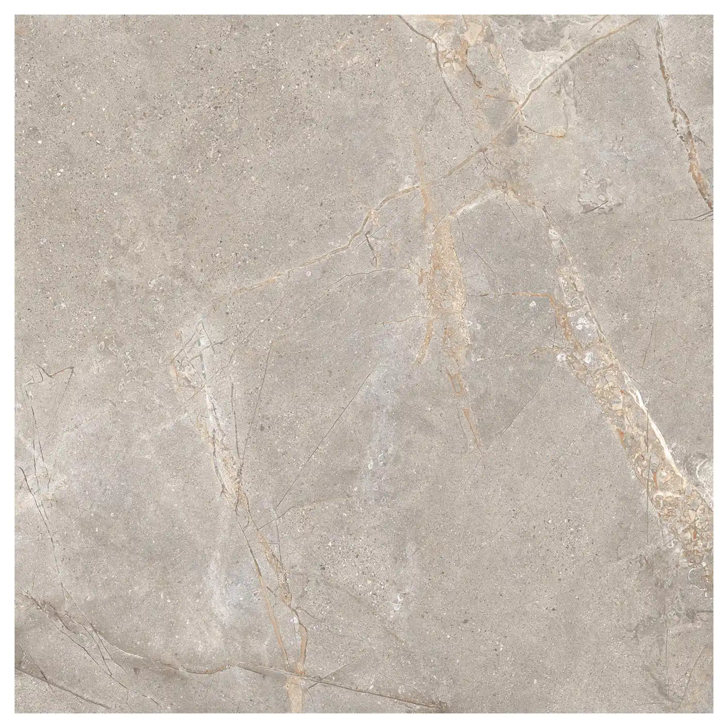 Steinoptik Fliese Crust Taupe 120 x 120 cm