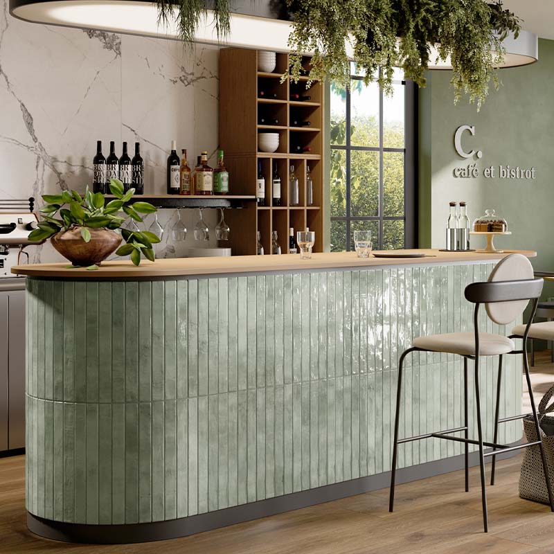 Fliese Colors Acquamarine Brick 4,8 x 45 cm