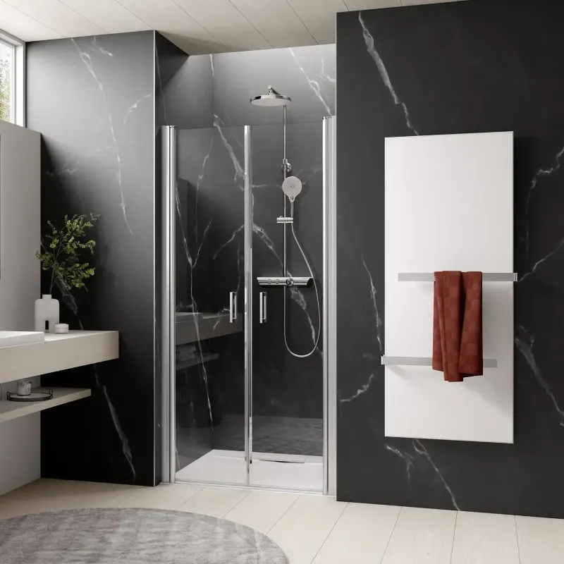 HSK RenoDeco Duschrückwand Marmor, Carrara Schwarz