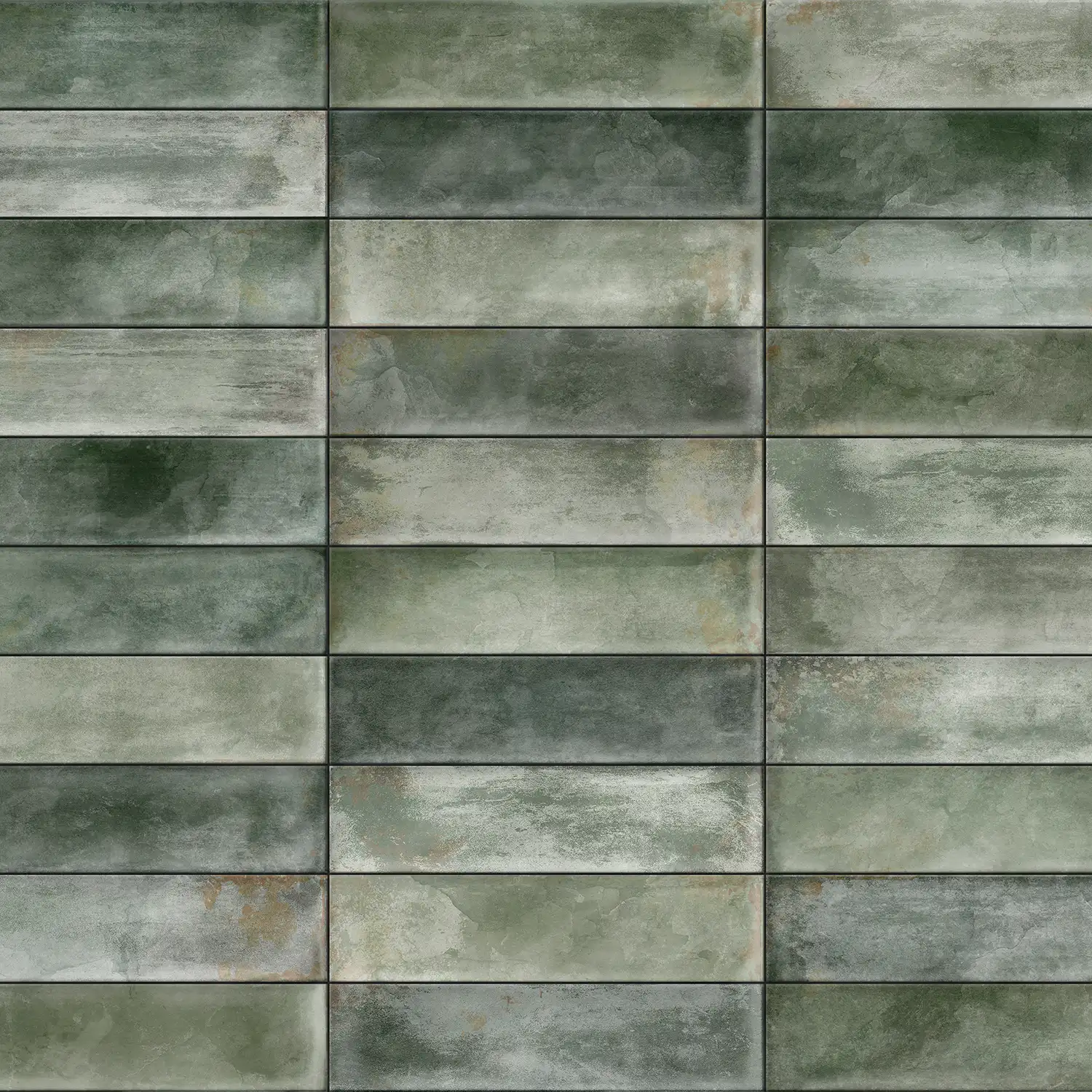 Wandfliese Brick Cambre Green 7,5 x 30 cm