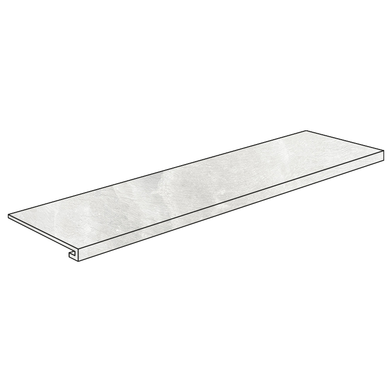 Gazzini Monolith White Gradino 33 x 120 cm Stufenplatte