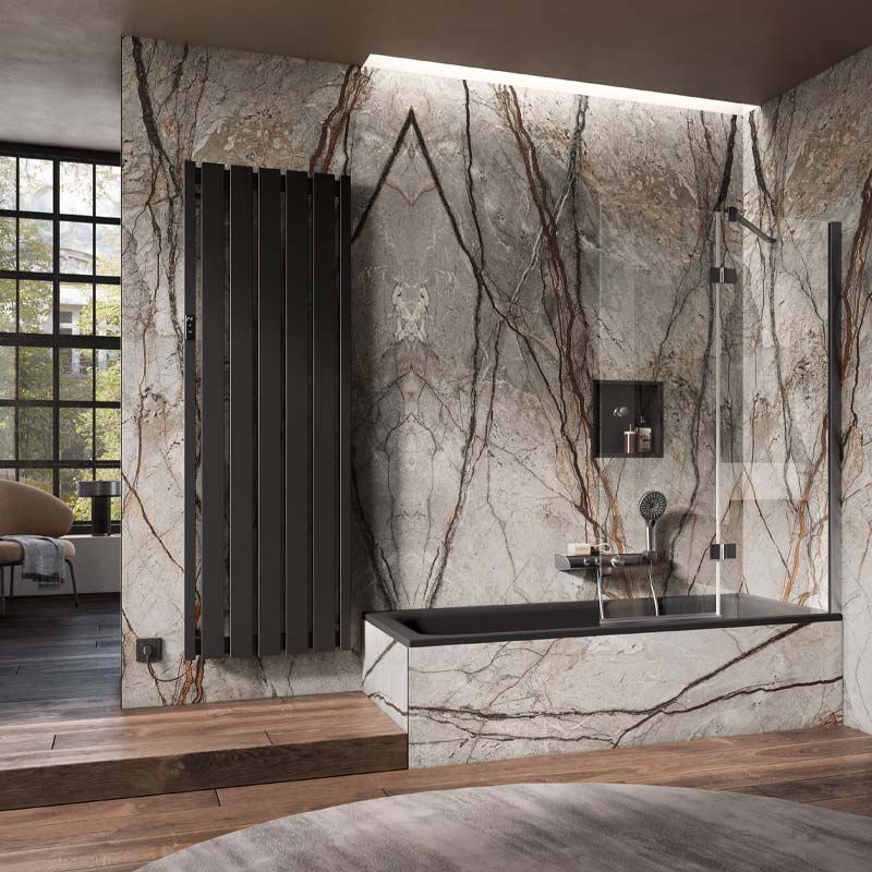 HSK RenoDeco Duschrückwand Marmor, Marrone