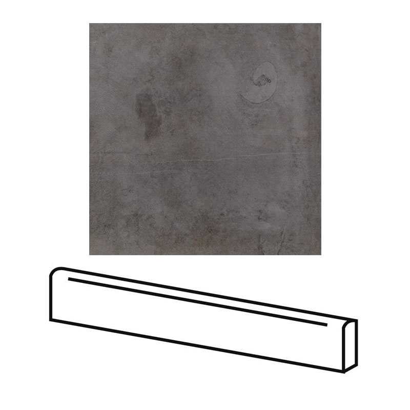 Sintesi Atelier Dunkelgrau Sockel 7,5 x 60,4 cm