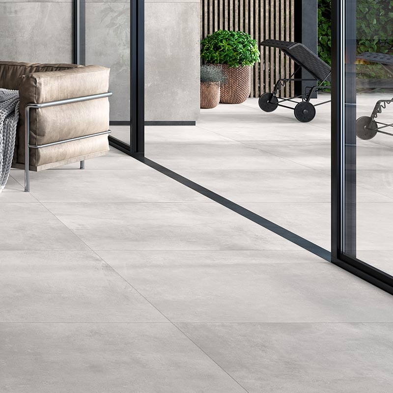 Rondine Volcano White Naturale Terrassenplatte 100 x 100 cm