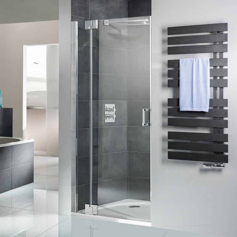 HSK K2P Drehtür an Nebenteil in Nische 100 cm