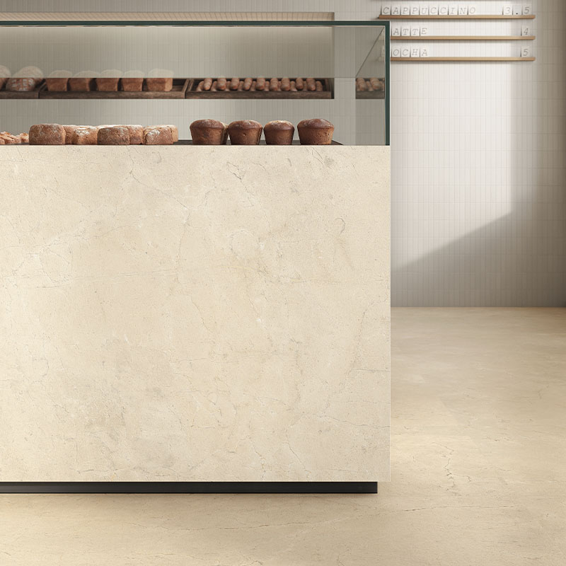 Kalkstein Optik Fliese Calcis Avorio 120 x 120 cm