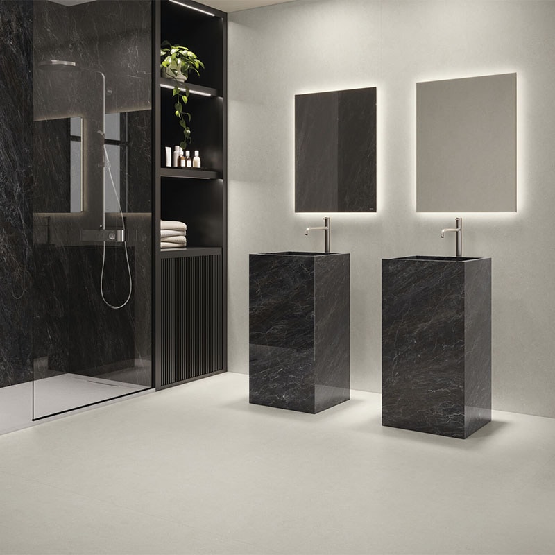 Betonoptik Bodenfliese Acron Ivory 120 x 120 cm