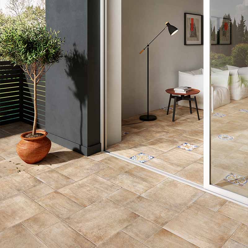 Cotto Bodenfliese Etrusche Decoro Mix 20,3 x 20,3 cm