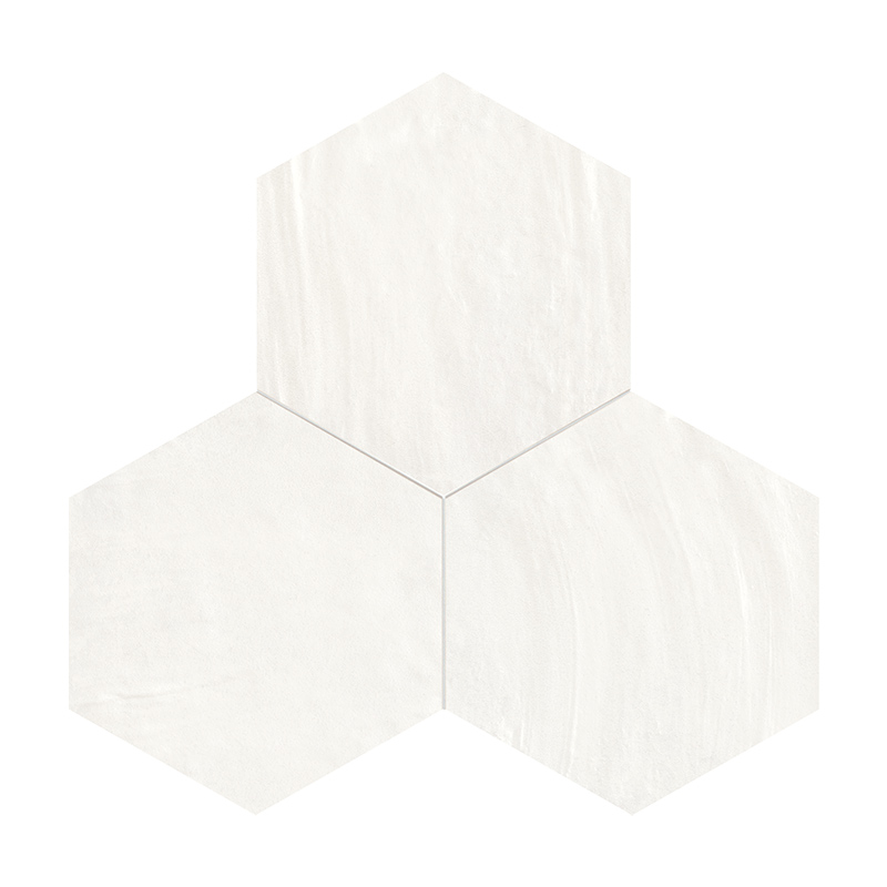 gazzini Deco Style Esagono White Matt 25 x 22 cm Bodenfliese