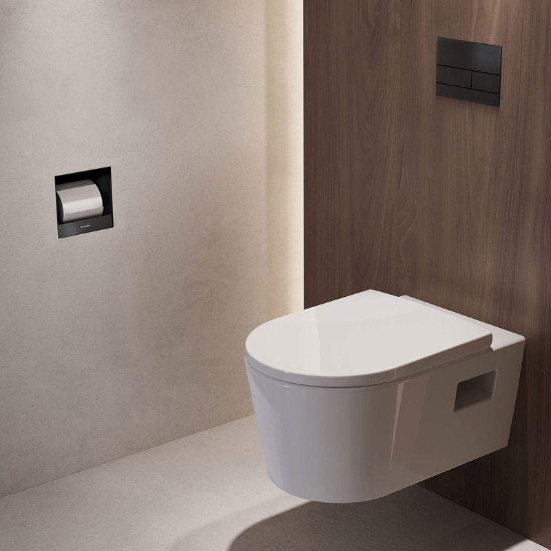 hansgrohe XtraStoris Rock WC Papierhalter rahmenlos