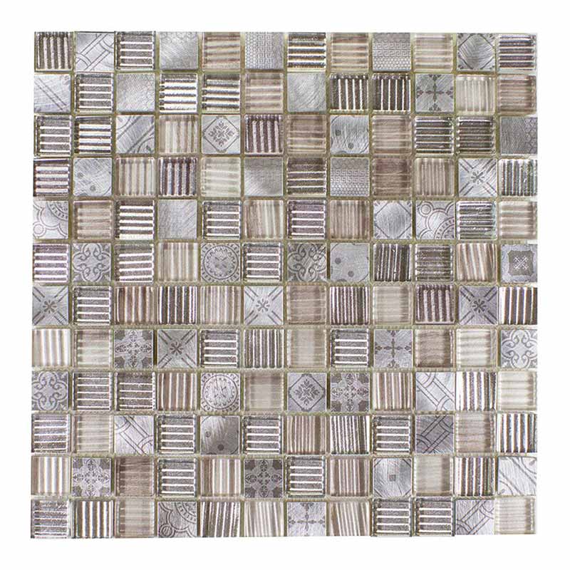 Nobile-1 grigio 2,3 x 2,3 cm Mosaikfliesen