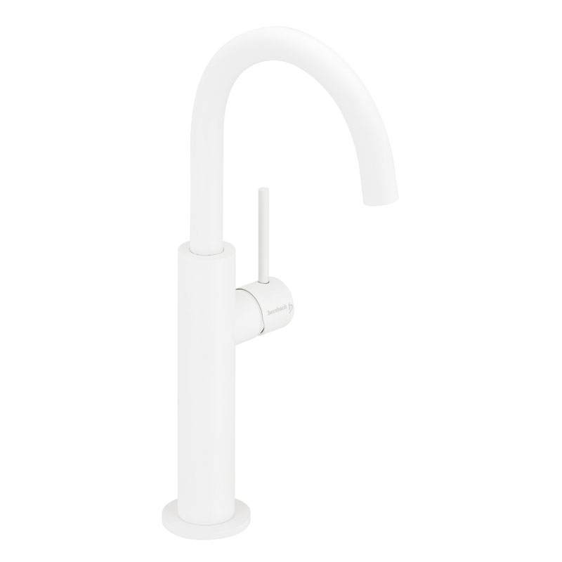 Herzbach Deep White Waschtisch-Einlochbatterie slim L-Size