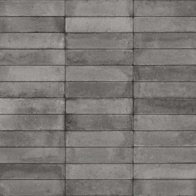 Wandfliese Vintage Brick Feel Grey 6 x 25 cm