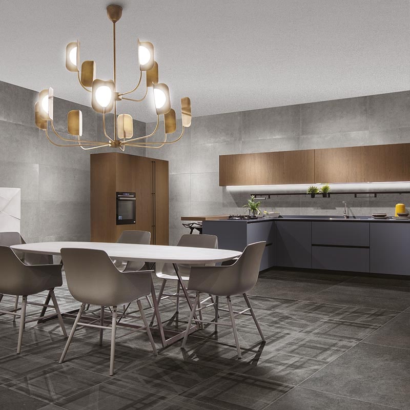Cercom Square Black In 120 x 120 cm Bodenfliese