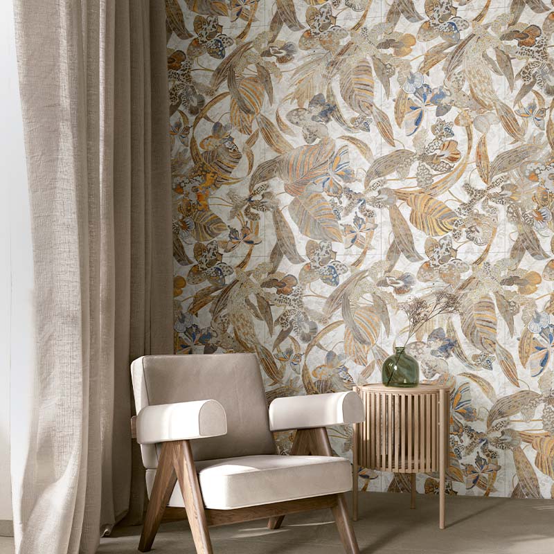 Pflanzen Dekor Fliese Terracruda Floreale Mix 60 x 120 cm