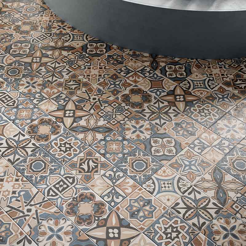 Patchword Dekor Fliese CIR Italica Terra Blu Mix 20 x 20 cm