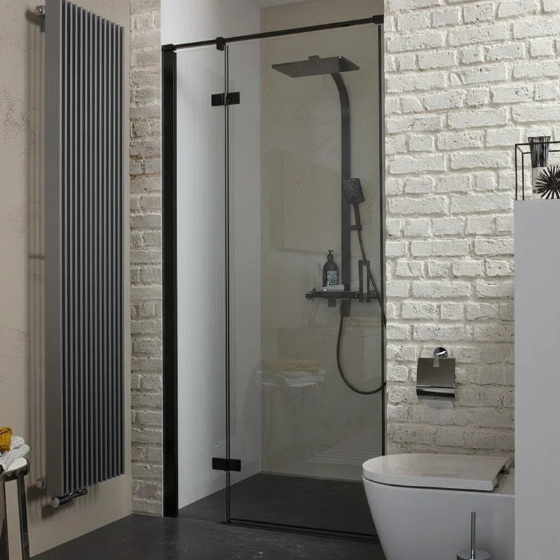 HSK Atelier Plan Drehtür an Nebenteil Nische 120 cm