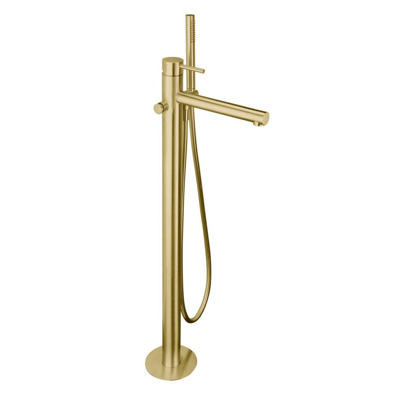 Herzbach Design iX PVD Brass Steel Wannen-Einlaufsäule