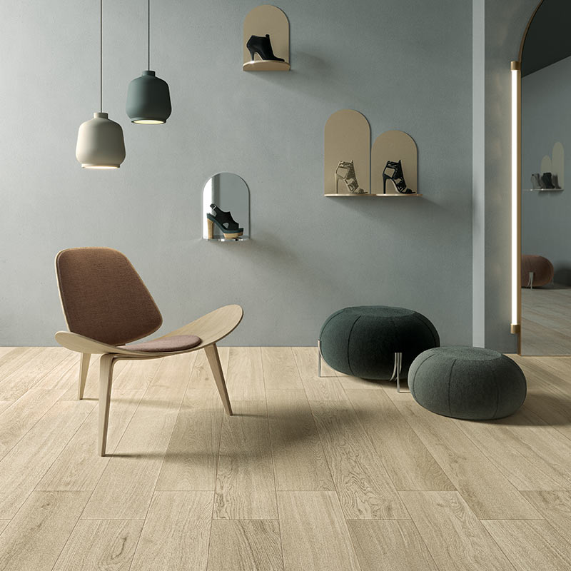 Lea Ceramiche Bio Select Oak Vanilla 20 x 120 cm Bodenfliese