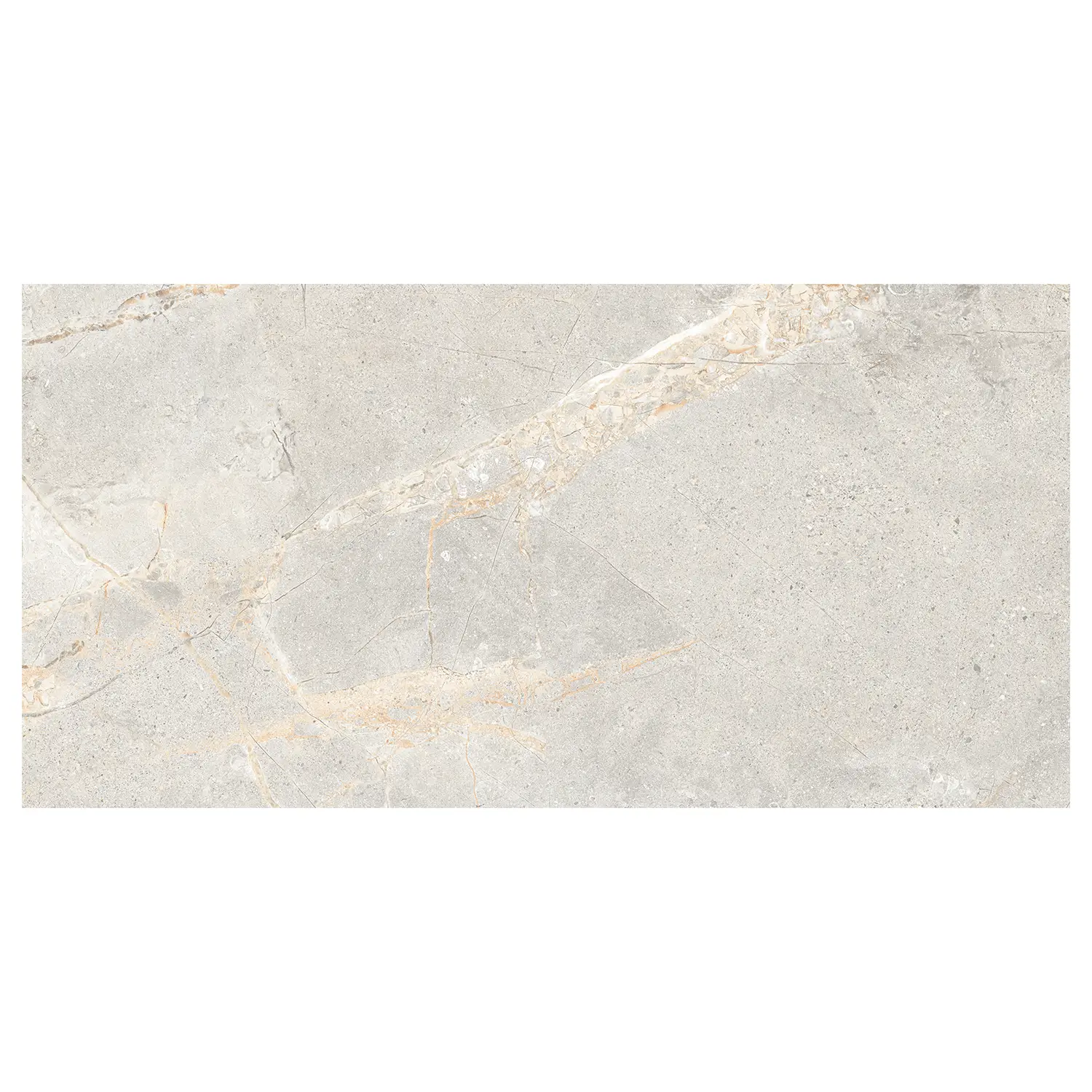 Steinoptik Fliese Crust Light Grey 60 x 120 cm
