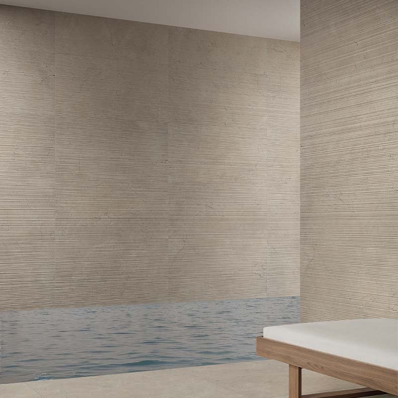 Kalkstein Optik Dekor Calcis Corda Stripe 60 x 120 cm