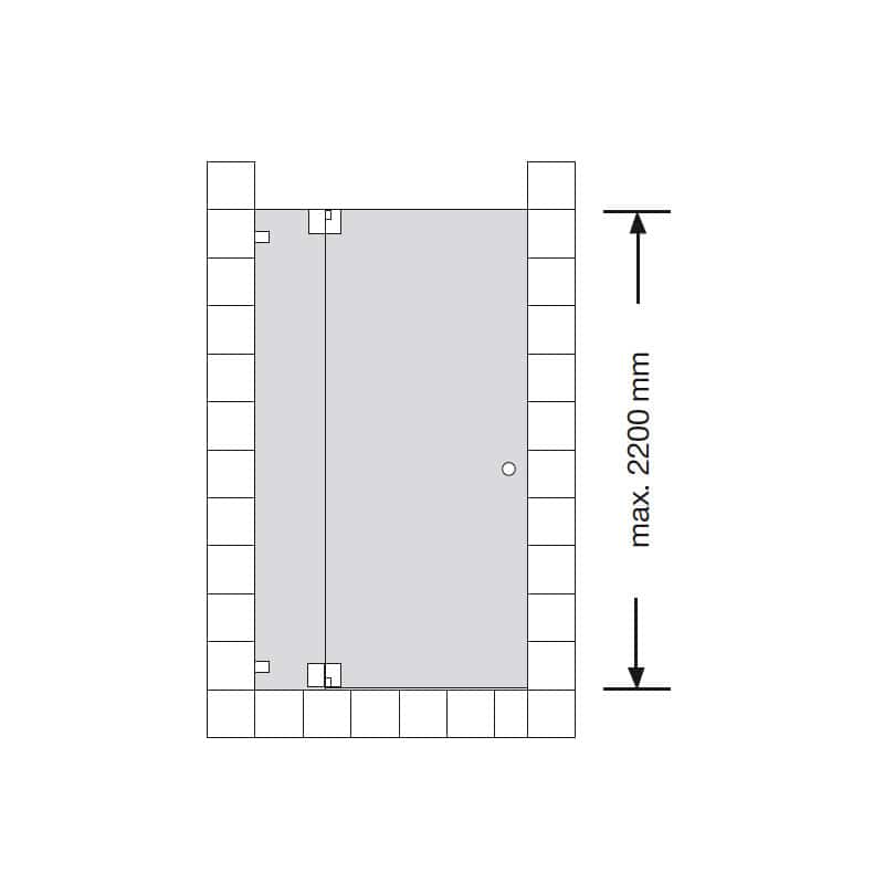 HSK Kienle Drehtür mit k 180° Beschlag K.04