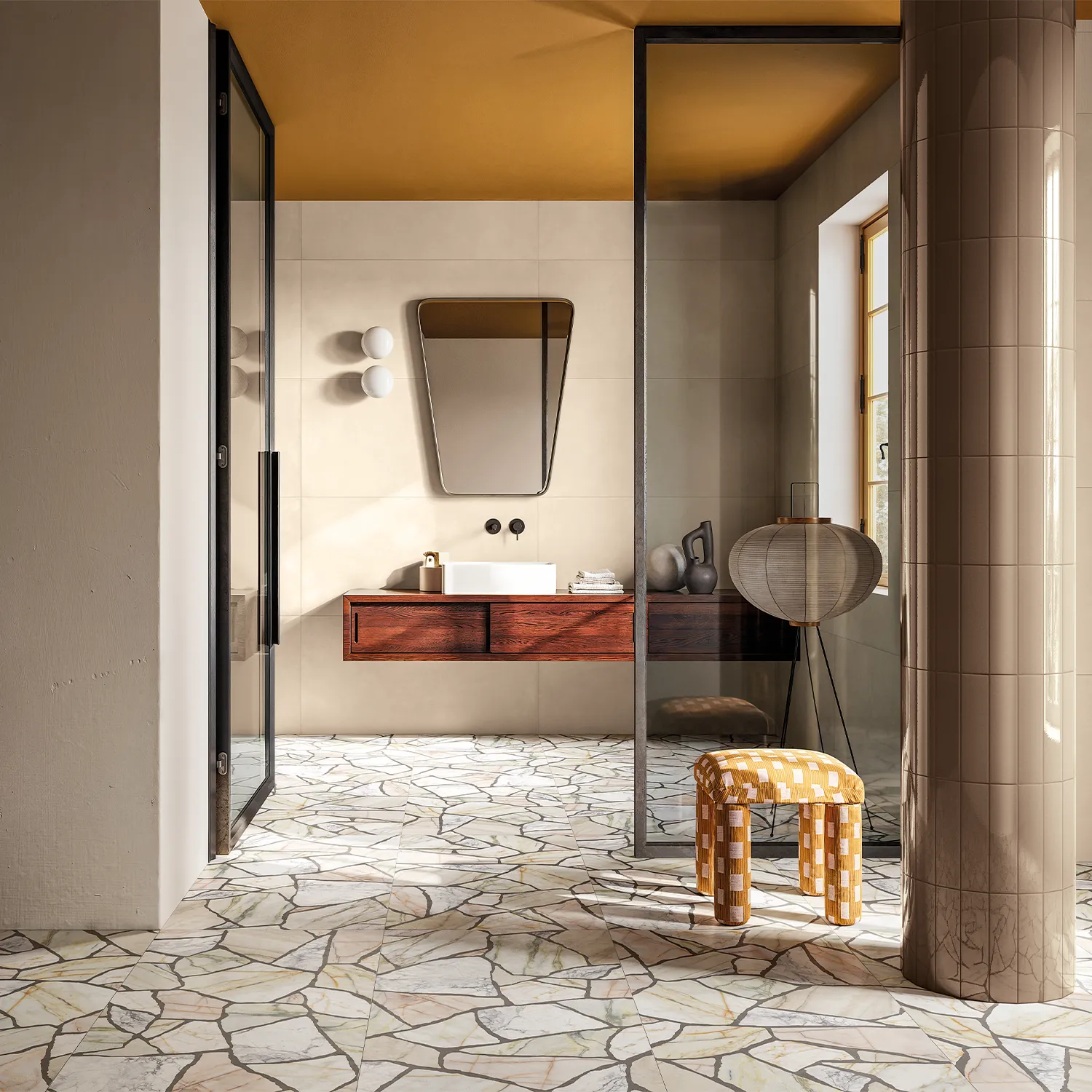 Marmoroptik Dekor Palladiana Mix Fumo 60 x 120 cm