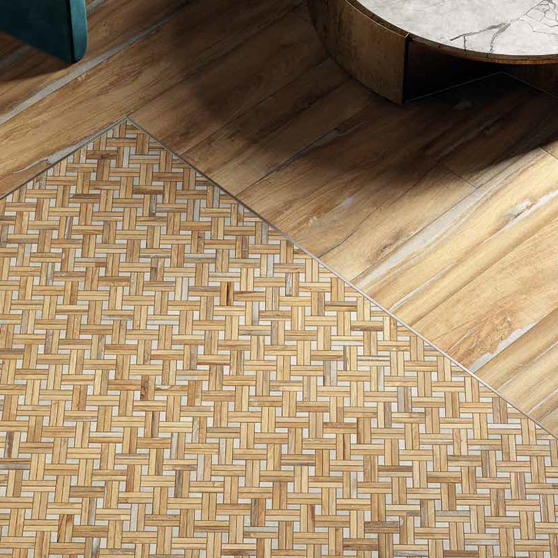 Rondine Infusion Oak Braid Mosaikfliesen Holzoptik