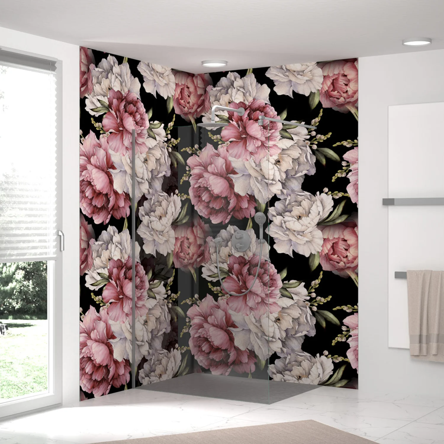 HSK RenoDeco Fotodruck Duschrückwand Flowers 68