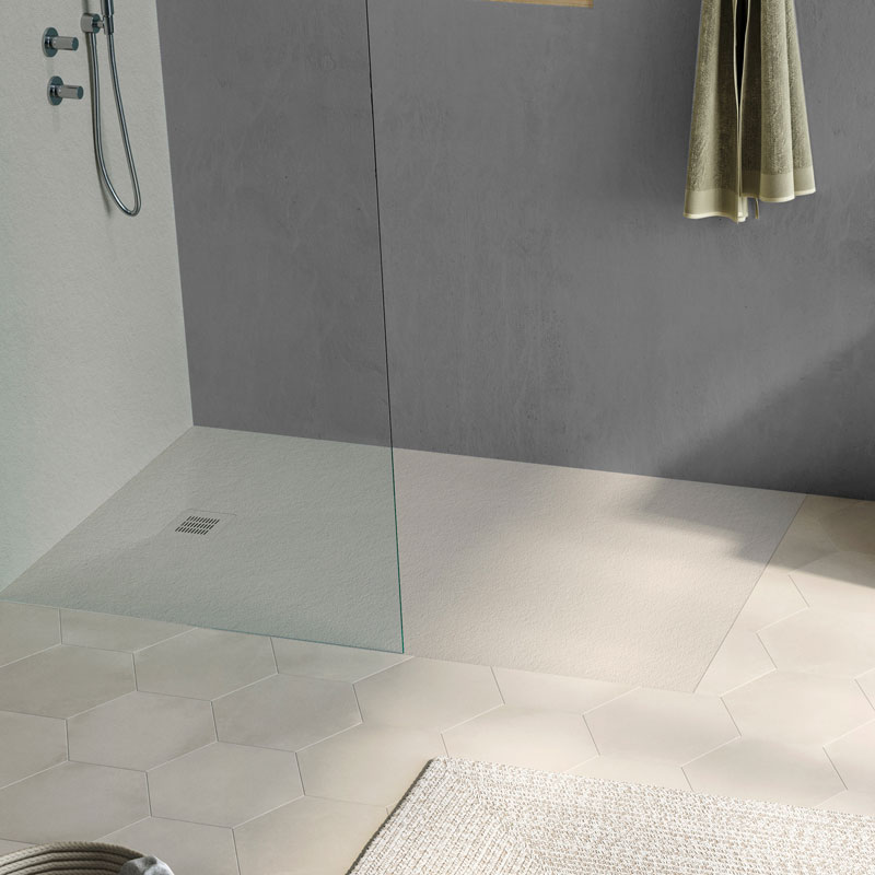 Hidrobox One Kromat Duschfläche 80 cm x 120 cm Pietra