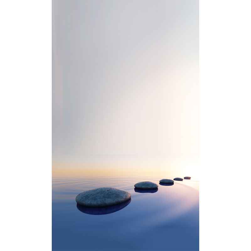 HSK RenoDeco Fotodruck Duschrückwand Zen-Steine 48
