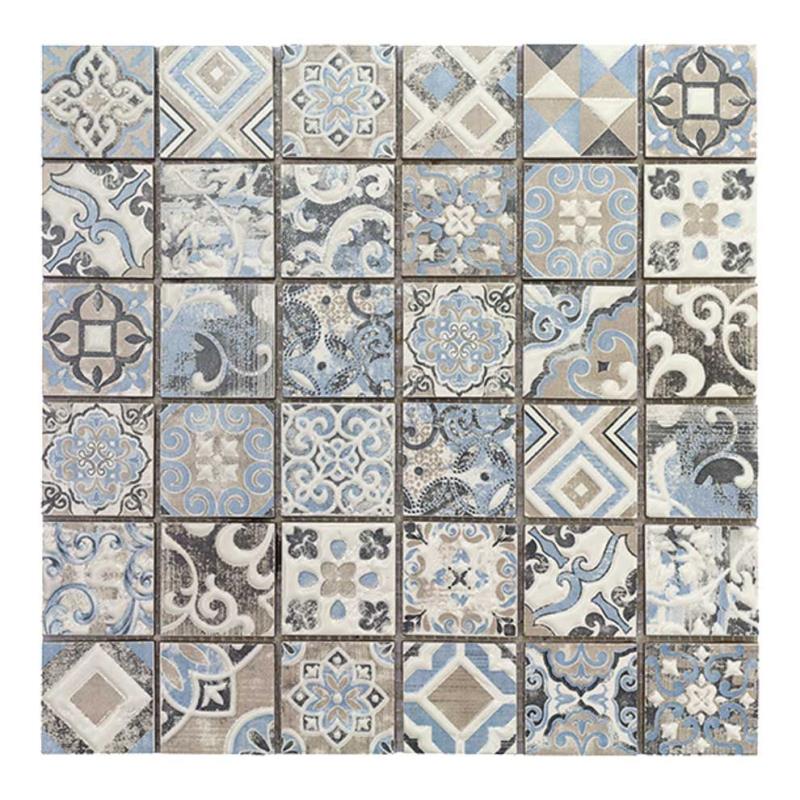 Casa Patchwork-5 azzurro 5 x 5 cm Mosaikfliesen