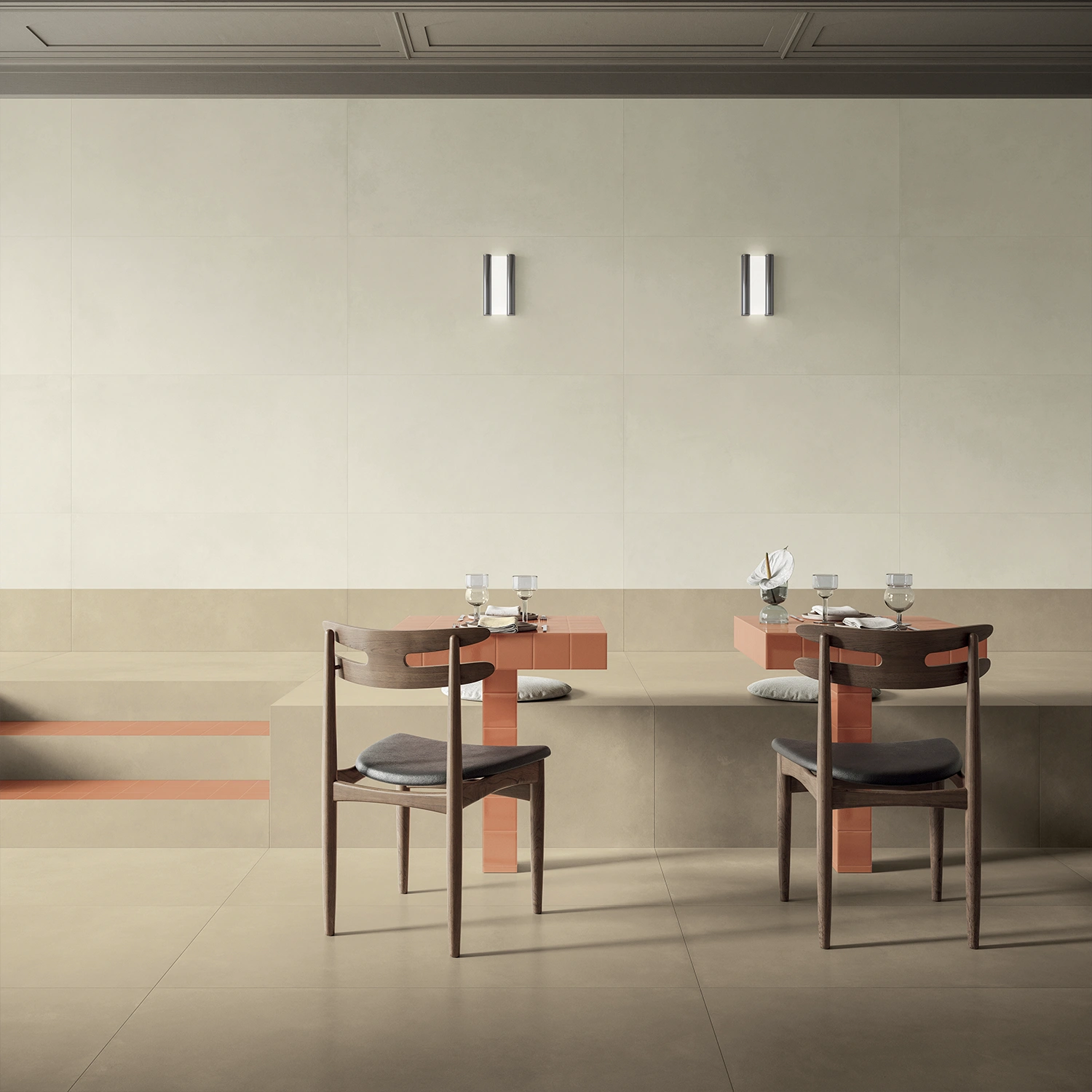 Zementoptik Fliese Infinita Nudo 120 x 120 cm