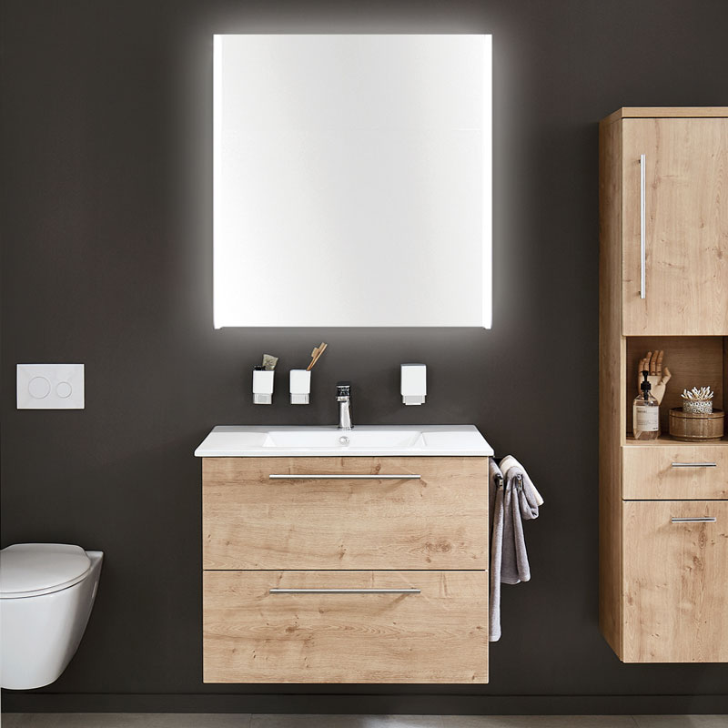 Laguna Feo Möbelset 102 cm Keramik Waschtisch und Spiegel