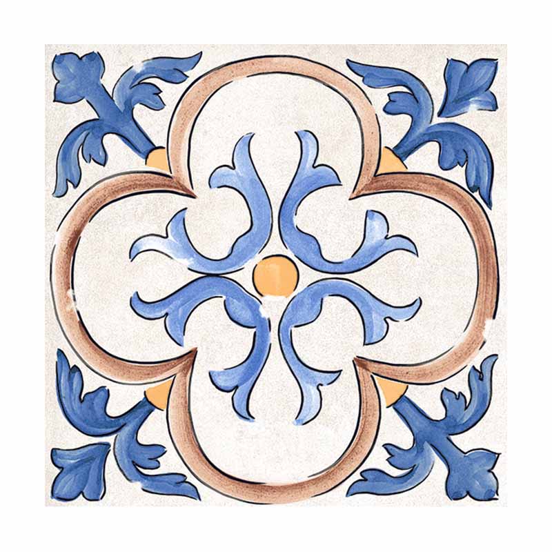 Cotto Bodenfliese Etrusche Decoro Mix 20,3 x 20,3 cm