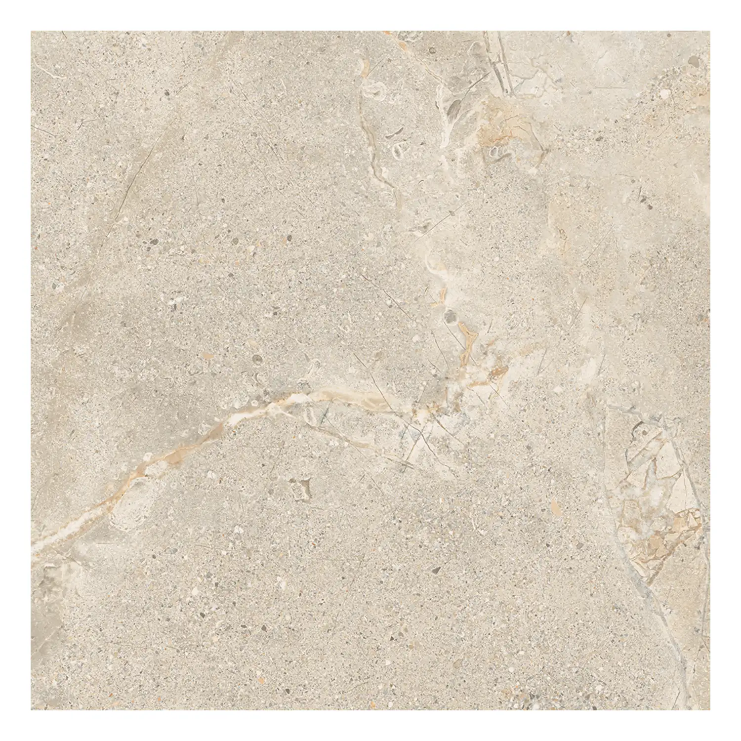 Steinoptik Fliese Crust Beige 60 x 60 cm