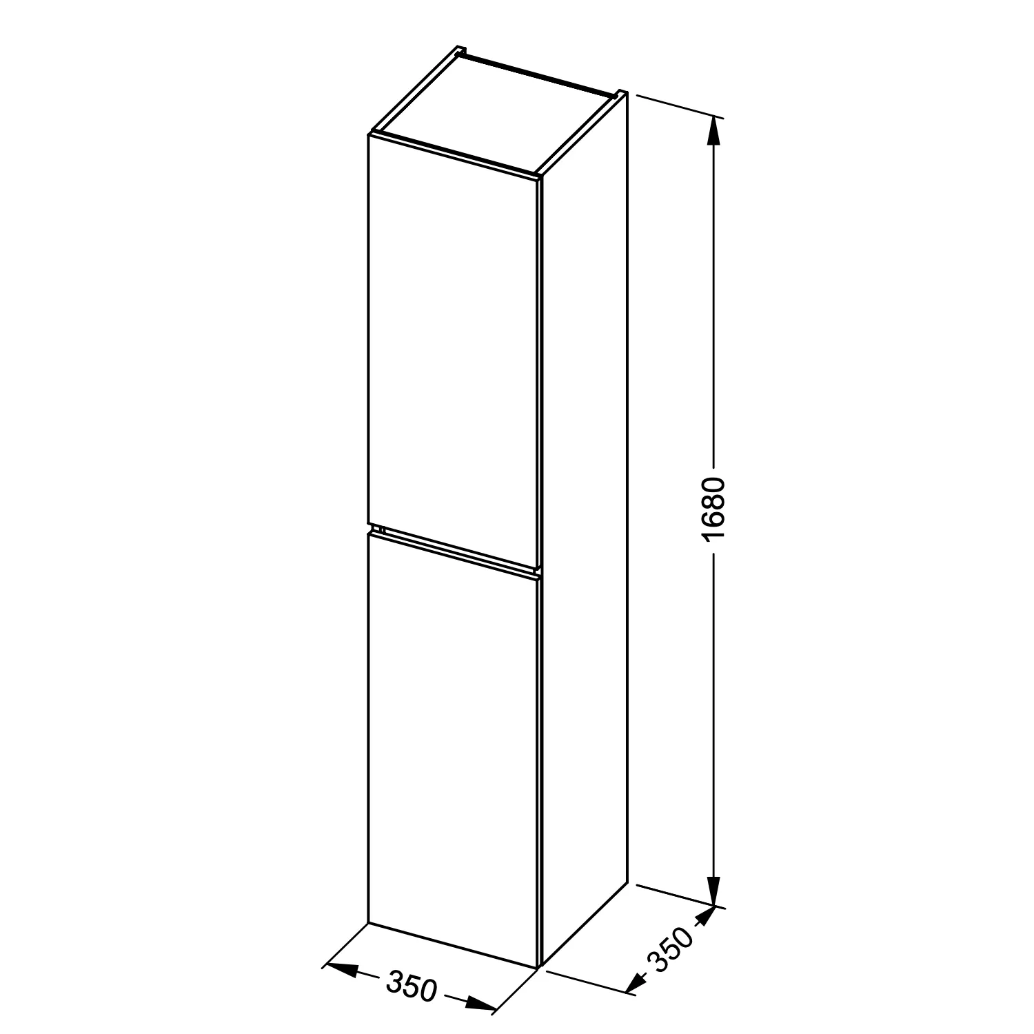 Riho Spring-Up Hochschrank Nature Oak