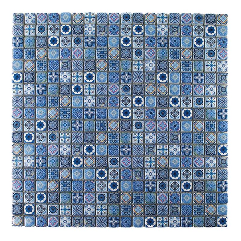 Mono-5 azzurro 1,5 x 1,5 cm Mosaikfliesen