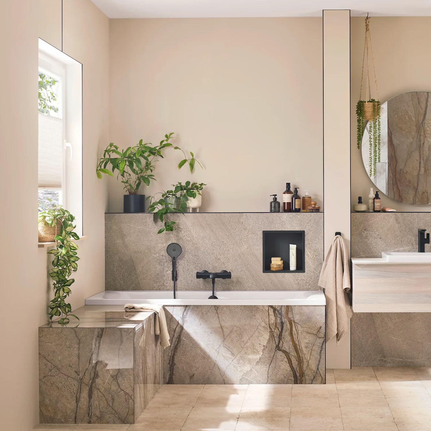 HSK RenoDeco Duschrückwand Marmor, Marrone
