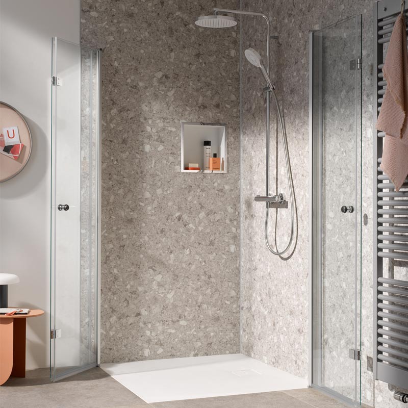 HSK Favorit Nova Drehfalttür Duschkabine Eckeinstieg