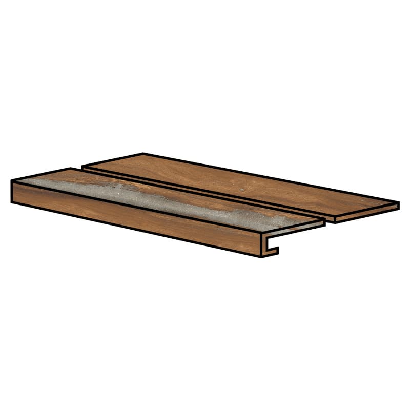 Rondine Infinity Nut 33 x 120 x 4 cm Stufenplatte Holzoptik