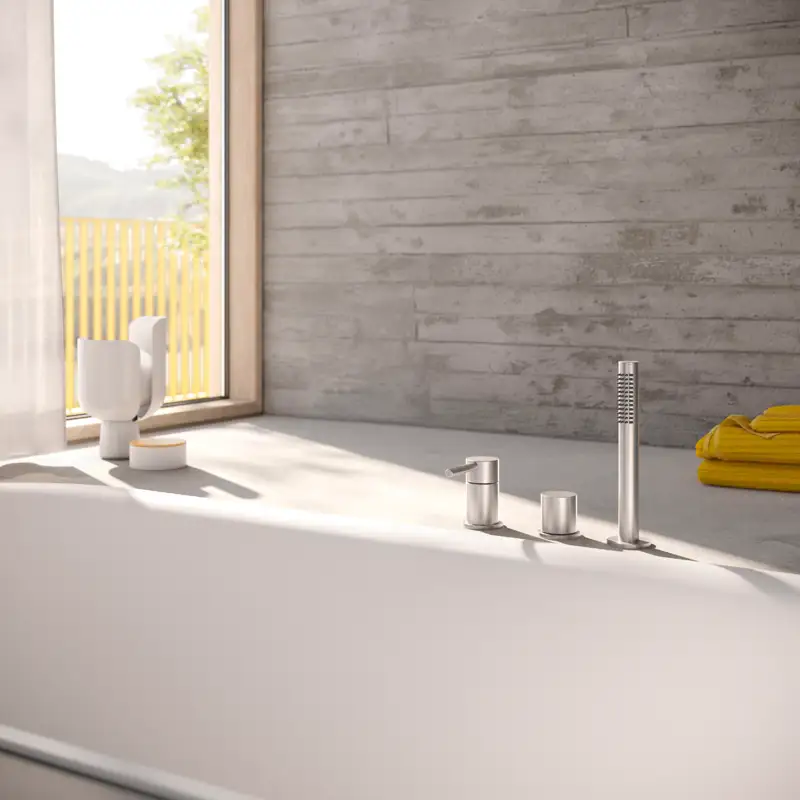 Herzbach Design iX Dreiloch Wannenarmatur für Fliesenrand