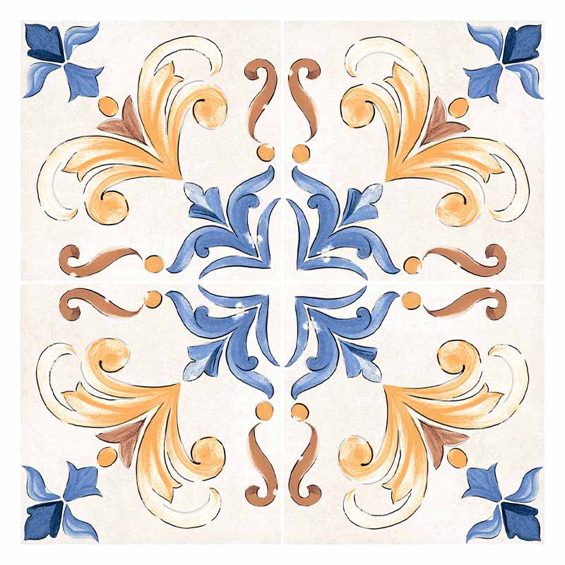 Cotto Bodenfliese Etrusche Decoro A 20,3 x 20,3 cm