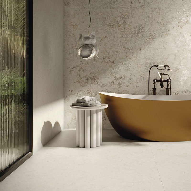Steinoptik Fliese Cronos Ivory 120 x 120 cm