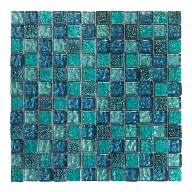 Mix-QAD acqua 2,3 x 2,3 cm Mosaikfliesen