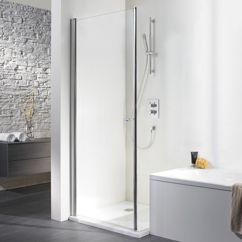 HSK Exklusiv Drehtür 90 cm zu wegschwenkbare Seitenwand