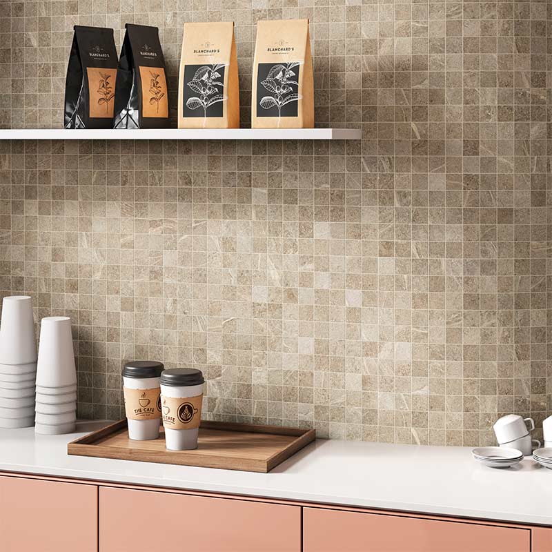 Cercom Soap Stone Soap Ivory 5 x 5 cm Mosaikfliesen