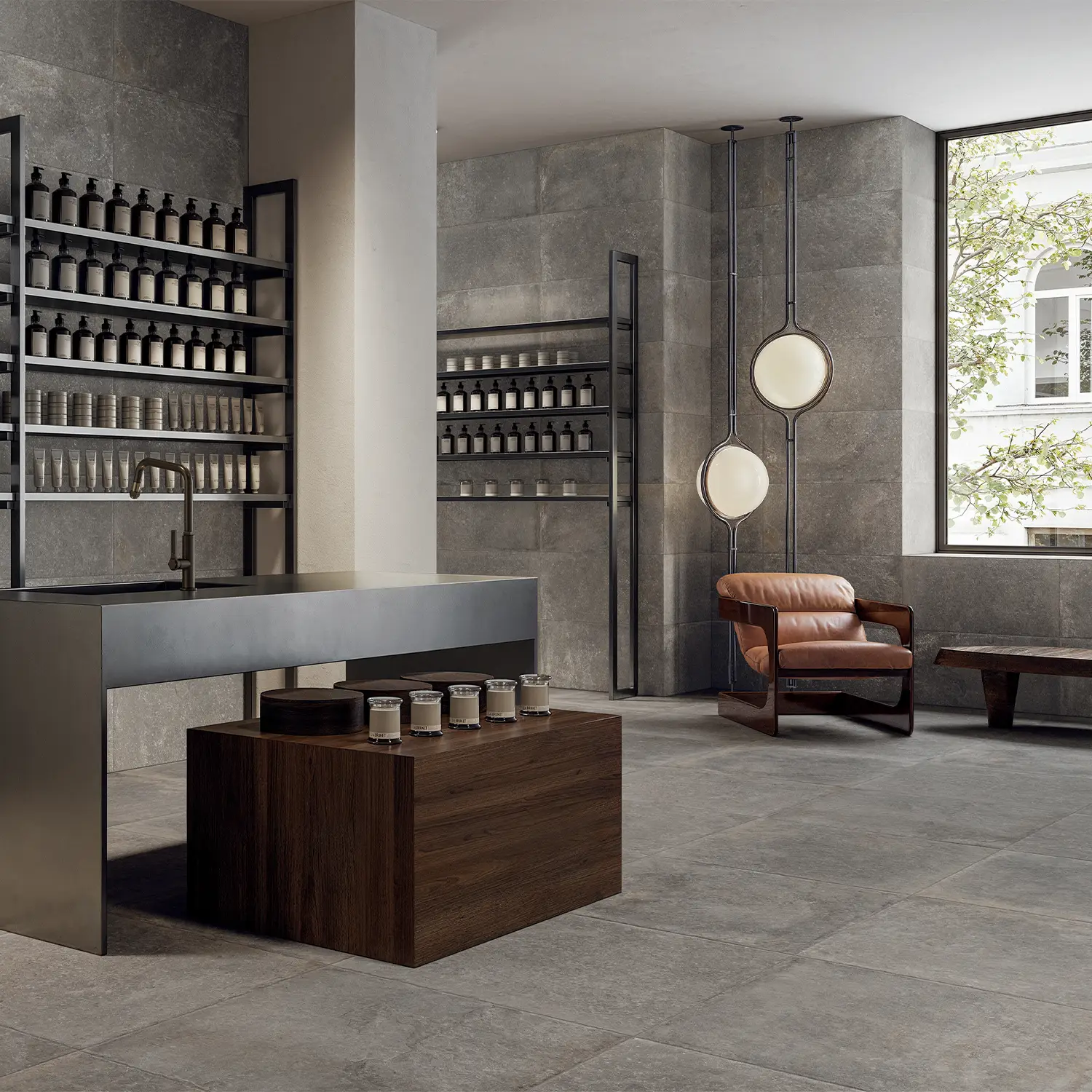 Rustikale Steinoptik Bodenfliese i-stone Grey 80 x 80 cm