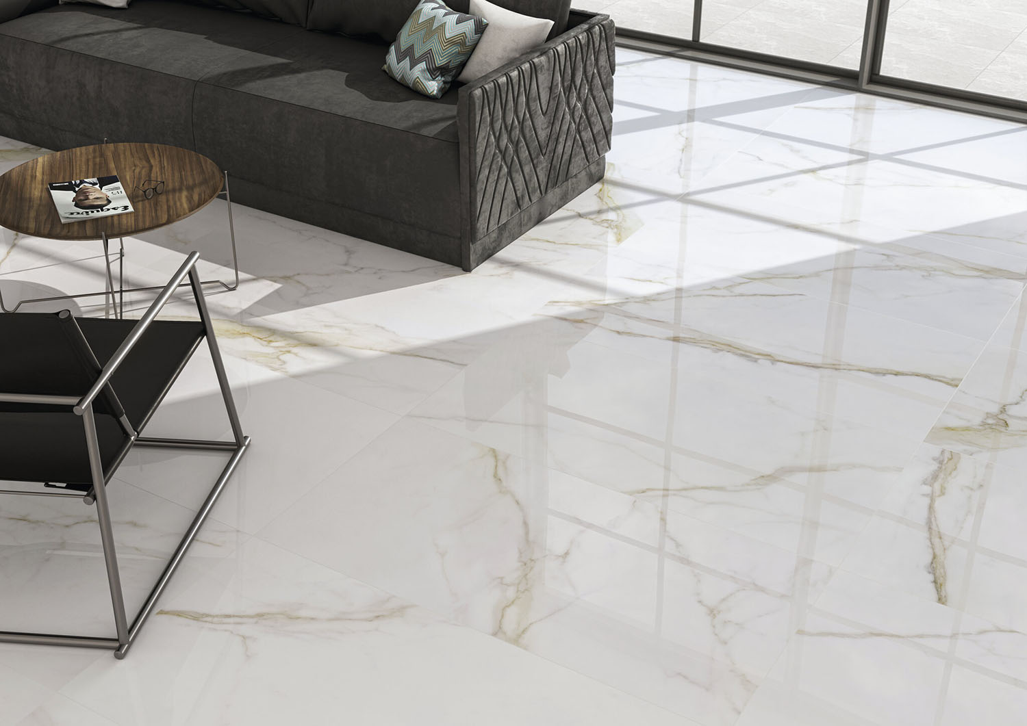 Hochglanz Bodenfliesen